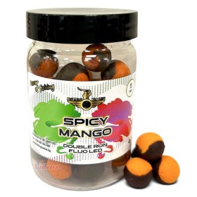 Критично балансирани ПУШЕЩИ топчета Double Run Fluo Led 15 мм Spicy Mango (люто манго) BB0897 - Battle Baits